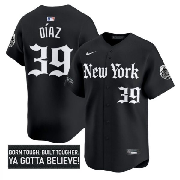 Edwin D??az Jersey #39 New York Mets Gothic Borough Edition Stitched Black