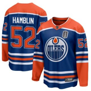 James Hamblin 52 Edmonton Oilers 2025 Stanley Cup Final Home Breakaway Men Jersey Royal
