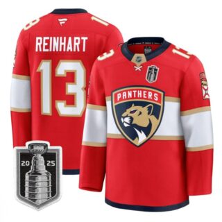 Sam Reinhart Jersey #13 Florida Panthers 2025 Stanley Cup Final Stitched Red