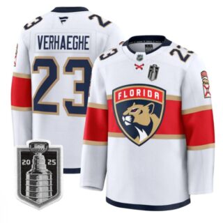Carter Verhaeghe Jersey #23 Florida Panthers 2025 Stanley Cup Final Stitched White