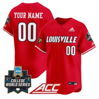 Custom Louisville Cardinals Jersey 2025 World Series Stitched Red