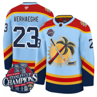 Carter Verhaeghe Jersey #23 Florida Panthers 2025 Stanley Cup Back To Back Blue