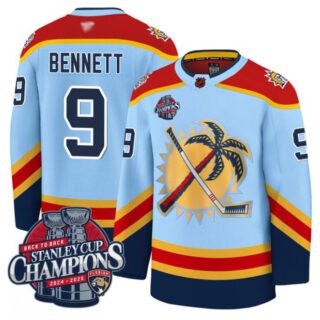 Sam Bennett Jersey #9 Florida Panthers 2025 Stanley Cup Back To Back Blue