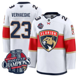 Carter Verhaeghe Jersey #23 Florida Panthers 2025 Stanley Cup Back To Back White