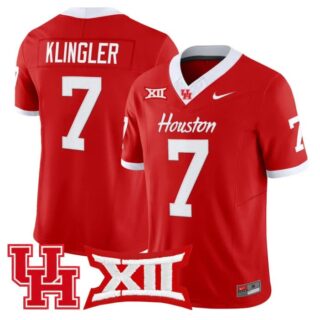 David Klingler Jersey #7 Houston Cougars 2025 Vapor Limited Stitched Red