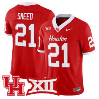Stacy Sneed Jersey #21 Houston Cougars 2025 Vapor Limited Stitched Red
