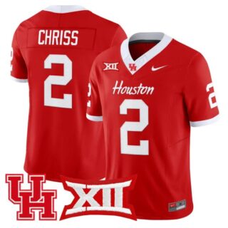 Zeon Chriss Jersey #2 Houston Cougars 2025 Vapor Limited Stitched Red