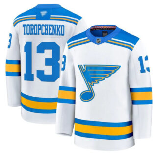 Men Alexey Toropchenko Jersey #13 St. Louis Blues 2025-26 Premium Stitched White