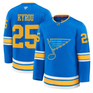 Jordan Kyrou Jersey #25 St. Louis Blues 2025-26 Premium Stitched Blue