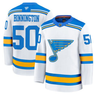 Jordan Binnington Jersey #50 St. Louis Blues 2025-26 Premium Stitched White