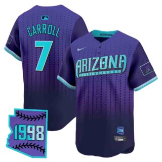 Men's Arizona Diamondbacks 2025 City Connect Vapor Premier Limited Jersey Stitched Corbin Carroll #7