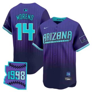 Men's Arizona Diamondbacks 2025 City Connect Vapor Premier Limited Jersey Stitched Gabriel Moreno 14