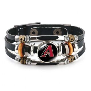 Arizona rattlesnakes MLB Pro football team jewel cowhide bracelet leather hand jewelry