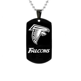 Atlanta Falcons NFL Necklace Logo Fans for men stainless steel titanium silver Black Dog tag Military tag pendant