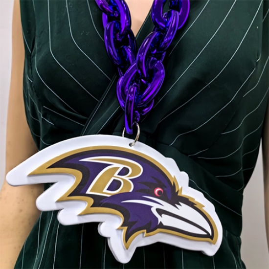 Baltimore Crow Oversized Superfan Chain Necklace