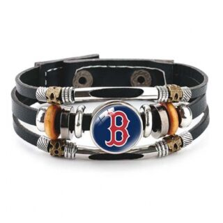 Boston Red Sox MLB Pro football team jewel cowhide bracelet leather hand jewelry