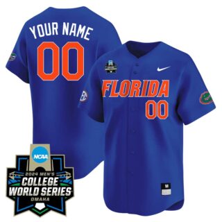 Custom Florida Gators 2324 Jersey 2024 College World Series Patch All Stitched