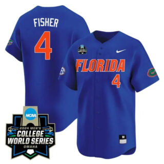 Cade Kurland Jersey #4 Florida Gators 2024 College World Series Vapor Premier Limited NCAA Baseball Stitched Florida Blue