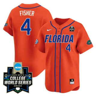 Cade Kurland Jersey #4 Florida Gators 2024 College World Series Vapor Premier Limited NCAA Baseball Stitched Florida Orange