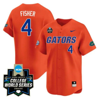 Cade Kurland Jersey #4 Florida Gators 2024 College World Series Vapor Premier Limited NCAA Baseball Stitched Gators Orange