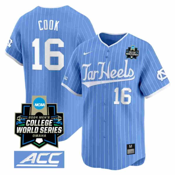 Men's North Carolina Tar Heels #16 Casey Cook Jersey