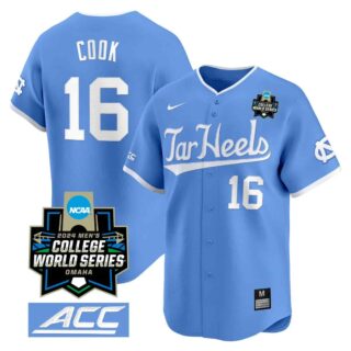 Men's North Carolina Tar Heels #16 Casey Cook Jersey