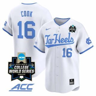 Men's North Carolina Tar Heels #16 Casey Cook Jersey
