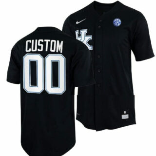 Custom Kentucky Wildcats Baseball Jersey Name and Number NCAA College Black