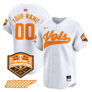 Custom Tennessee Volunteers 2024 Champions Vapor Premier Limited baseball Jersey All Stitched White