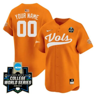 Custom Tennessee Volunteers Jersey 2024 College World Series Vapor Premier Limited NCAA Baseball Stitched Orange