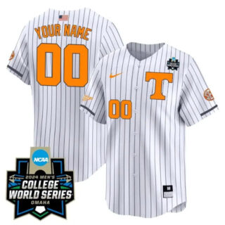 Custom Tennessee Volunteers Jersey 2024 College World Series Vapor Premier Limited NCAA Baseball Stitched Pinstripe