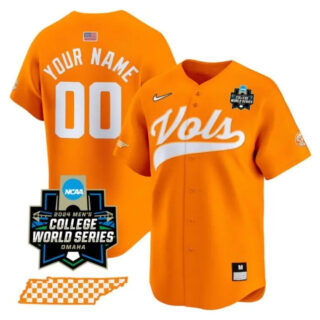 Custom Tennessee Volunteers Jersey 2024 College World Series Vapor Premier Limited V2 NCAA Baseball Stitched Orange