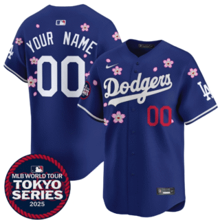 Dodgers Tokyo Series 2025 Vapor Premier Limited Custom Jersey Stitched Royal