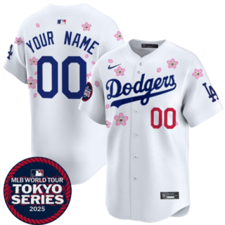 Dodgers Tokyo Series 2025 Vapor Premier Limited White Custom Jersey Stitched