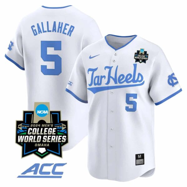 Men's North Carolina Tar Heels #5 Gavin Gallaher Jersey