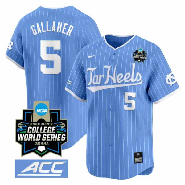 Men's North Carolina Tar Heels #5 Gavin Gallaher Jersey