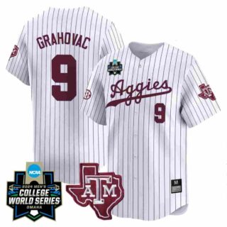 Men's Texas A&M Aggies #9 Gavin Grahovac Jersey