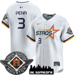 Men's Houston Astros 2025 City Connect Vapor Premier Limited Jersey All Stitched White Jeremy Pena #3