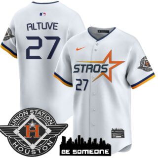 Men's Houston Astros 2025 City Connect Vapor Premier Limited Jersey All Stitched White Jose Altuve #27