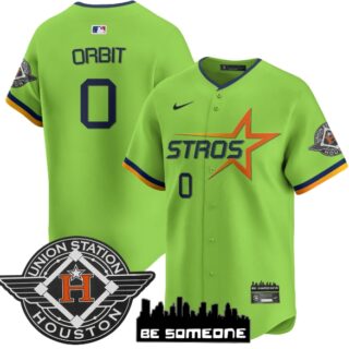 Men's Houston Astros 2025 City Connect Vapor Premier Limited Jersey All Stitched green #0