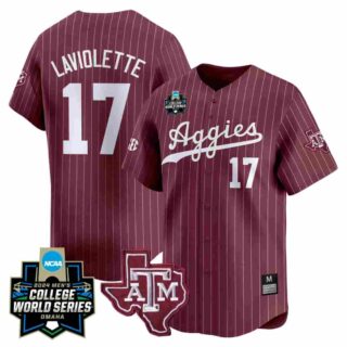 Men's Texas A&M Aggies #17 Jace Laviolette Jersey