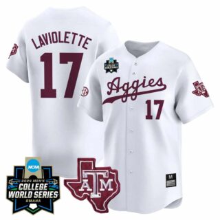 Men's Texas A&M Aggies #17 Jace Laviolette Jersey