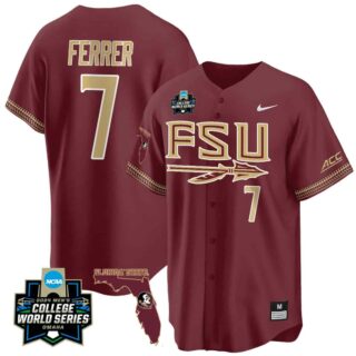 Men's Florida State Seminoles #7 Jaime Ferrer Jersey