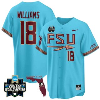 Men's Florida State Seminoles #18 Max Williams Jersey