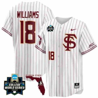 Men's Florida State Seminoles #18 Max Williams Jersey