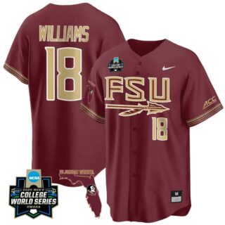 Men's Florida State Seminoles #18 Max Williams Jersey