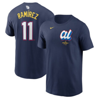 Men's American League #11 Jose Ramirez Navy 2025 All-Star Edition Name & Number T-Shirt