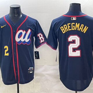 Men's American League #2 Alex Bregman Navy 2025 All-Star Edition Limited Stitched Baseball Jersey