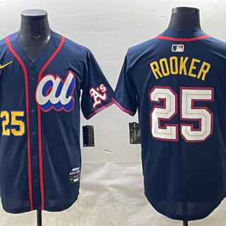Men's American League #25 Brent Rooker Navy 2025 All-Star Edition Limited Stitched Baseball Jersey