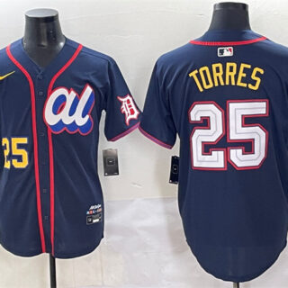 Men's American League #25 Gleyber Torres Navy 2025 All-Star Edition Limited Stitched Baseball Jersey